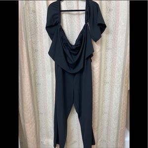 Eloquii Black Off The Shoulder Jumpsuit